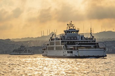 istanbul,türkiye-27 Ağustos 2019.istanbul,asya ve avrupa kıtasının ortasında rüya şehir . istanbuldan görünüm.
