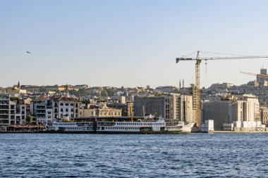 istanbul,türkiye-27 Ağustos 2019.istanbul,asya ve avrupa kıtasının ortasında rüya şehir . istanbuldan görünüm.