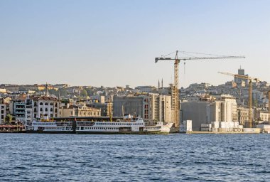 istanbul,türkiye-27 Ağustos 2019.istanbul,asya ve avrupa kıtasının ortasında rüya şehir . istanbuldan görünüm.