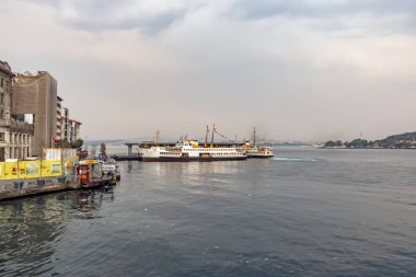 istanbul,türkiye-27 Ağustos 2019.istanbul,asya ve avrupa kıtasının ortasında rüya şehir . istanbuldan görünüm.