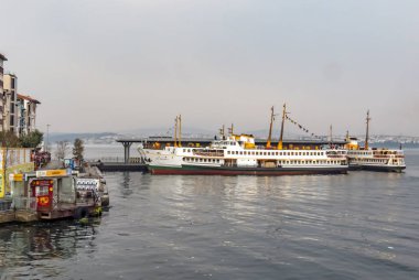 istanbul,türkiye-27 Ağustos 2019.istanbul,asya ve avrupa kıtasının ortasında rüya şehir . istanbuldan görünüm.