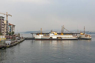 istanbul,türkiye-27 Ağustos 2019.istanbul,asya ve avrupa kıtasının ortasında rüya şehir . istanbuldan görünüm.