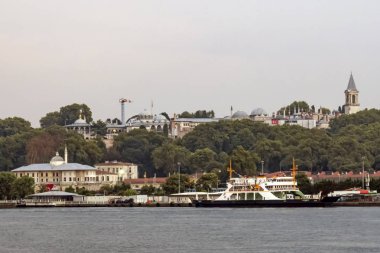 istanbul,türkiye-27 Ağustos 2019.istanbul,asya ve avrupa kıtasının ortasında rüya şehir . istanbuldan görünüm.