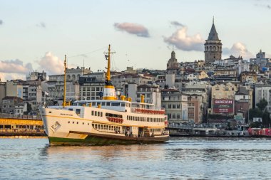 istanbul,türkiye-27 Ağustos 2019.istanbul,asya ve avrupa kıtasının ortasında rüya şehir . istanbuldan görünüm.