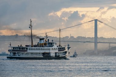 istanbul,türkiye-27 Ağustos 2019.istanbul,asya ve avrupa kıtasının ortasında rüya şehir . istanbuldan görünüm.