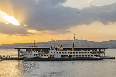 istanbul,türkiye-27 Ağustos 2019.istanbul,asya ve avrupa kıtasının ortasında rüya şehir . istanbuldan görünüm.