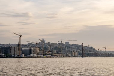istanbul,türkiye-27 Ağustos 2019.istanbul,asya ve avrupa kıtasının ortasında rüya şehir . istanbuldan görünüm.