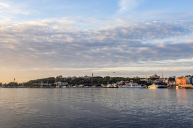 istanbul,türkiye-27 Ağustos 2019.istanbul,asya ve avrupa kıtasının ortasında rüya şehir . istanbuldan görünüm.