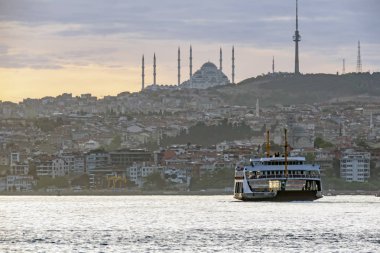 istanbul,türkiye-27 Ağustos 2019.istanbul,asya ve avrupa kıtasının ortasında rüya şehir . istanbuldan görünüm.