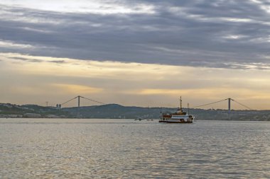 istanbul,türkiye-27 Ağustos 2019.istanbul,asya ve avrupa kıtasının ortasında rüya şehir . istanbuldan görünüm.