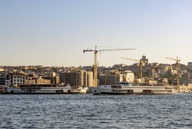 istanbul,türkiye-27 Ağustos 2019.istanbul,asya ve avrupa kıtasının ortasında rüya şehir . istanbuldan görünüm.