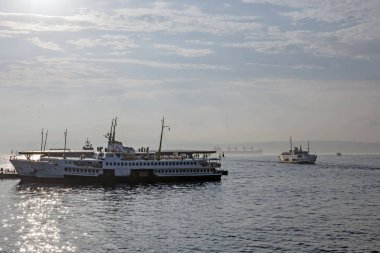 istanbul,türkiye-27 Ağustos 2019.istanbul,asya ve avrupa kıtasının ortasında rüya şehir . istanbuldan görünüm.