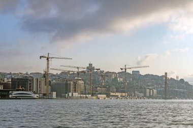 istanbul,türkiye-27 Ağustos 2019.istanbul,asya ve avrupa kıtasının ortasında rüya şehir . istanbuldan görünüm.