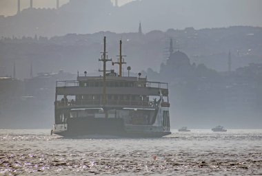 istanbul,türkiye-27 Ağustos 2019.istanbul,asya ve avrupa kıtasının ortasında rüya şehir . istanbuldan görünüm.