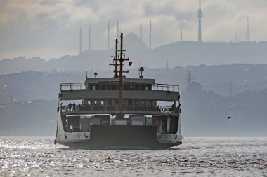 istanbul,türkiye-27 Ağustos 2019.istanbul,asya ve avrupa kıtasının ortasında rüya şehir . istanbuldan görünüm.