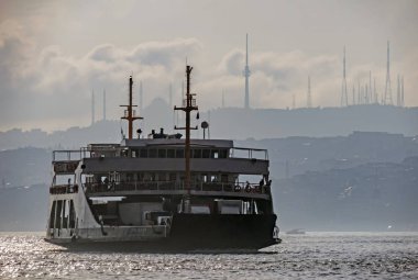 istanbul,türkiye-27 Ağustos 2019.istanbul,asya ve avrupa kıtasının ortasında rüya şehir . istanbuldan görünüm.