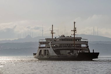 istanbul,türkiye-27 Ağustos 2019.istanbul,asya ve avrupa kıtasının ortasında rüya şehir . istanbuldan görünüm.