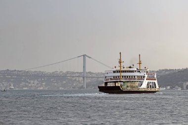 istanbul,türkiye-27 Ağustos 2019.istanbul,asya ve avrupa kıtasının ortasında rüya şehir . istanbuldan görünüm.