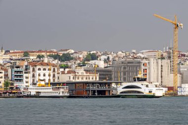 istanbul,türkiye-27 Ağustos 2019.istanbul,asya ve avrupa kıtasının ortasında rüya şehir . istanbuldan görünüm.