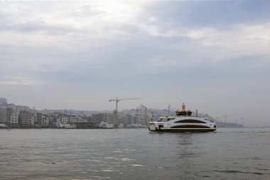 istanbul,türkiye-27 Ağustos 2019.istanbul,asya ve avrupa kıtasının ortasında rüya şehir . istanbuldan görünüm.