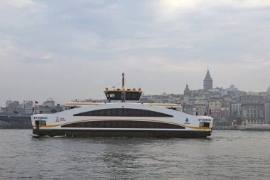 istanbul,türkiye-27 Ağustos 2019.istanbul,asya ve avrupa kıtasının ortasında rüya şehir . istanbuldan görünüm.