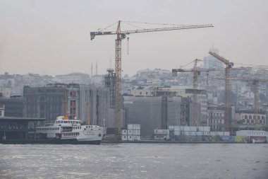istanbul,türkiye-27 Ağustos 2019.istanbul,asya ve avrupa kıtasının ortasında rüya şehir . istanbuldan görünüm.