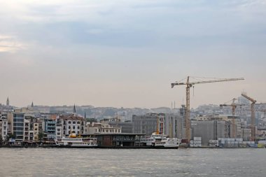 istanbul,türkiye-27 Ağustos 2019.istanbul,asya ve avrupa kıtasının ortasında rüya şehir . istanbuldan görünüm.