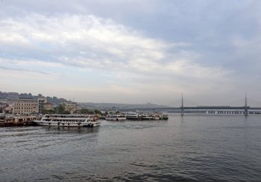 istanbul,türkiye-27 Ağustos 2019.istanbul,asya ve avrupa kıtasının ortasında rüya şehir . istanbuldan görünüm.