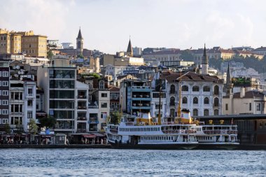 istanbul,türkiye-27 Ağustos 2019.istanbul,asya ve avrupa kıtasının ortasında rüya şehir . istanbuldan görünüm.
