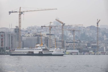 istanbul,türkiye-27 Ağustos 2019.istanbul,asya ve avrupa kıtasının ortasında rüya şehir . istanbuldan görünüm.