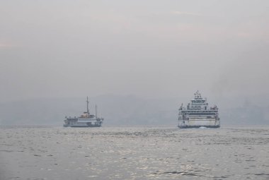 istanbul,türkiye-27 Ağustos 2019.istanbul,asya ve avrupa kıtasının ortasında rüya şehir . istanbuldan görünüm.