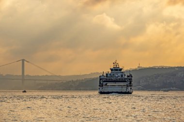 istanbul,türkiye-27 Ağustos 2019.istanbul,asya ve avrupa kıtasının ortasında rüya şehir . istanbuldan görünüm.