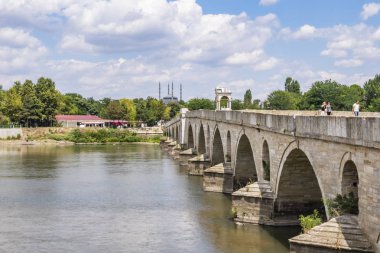 Edirne,Türkiye-4 Ağustos 2019.Edirne, Avrupa'dan yeni gelenlerin ilk durağı olan Trakya'da batı dünyasına açılan Türkiye'nin kapısıdır. edirne'den görünüm.