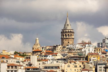 istanbul,türkiye-08 Eylül 2019.istanbul,eski şehir genel şehir manzaralı Asya ve Avrupa kıtasının ortasında rüya şehir