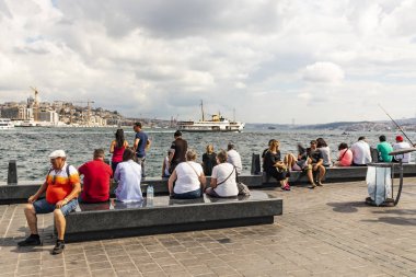 istanbul,türkiye-08 Eylül 2019.istanbul,eski şehir genel şehir manzaralı Asya ve Avrupa kıtasının ortasında rüya şehir