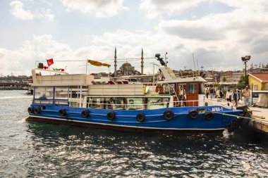 istanbul,türkiye-08 Eylül 2019.istanbul,eski şehir genel şehir manzaralı Asya ve Avrupa kıtasının ortasında rüya şehir