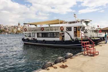 istanbul,türkiye-08 Eylül 2019.istanbul,eski şehir genel şehir manzaralı Asya ve Avrupa kıtasının ortasında rüya şehir