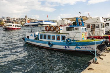 istanbul,türkiye-08 Eylül 2019.istanbul,eski şehir genel şehir manzaralı Asya ve Avrupa kıtasının ortasında rüya şehir