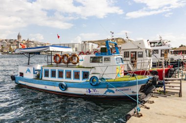 istanbul,türkiye-08 Eylül 2019.istanbul,eski şehir genel şehir manzaralı Asya ve Avrupa kıtasının ortasında rüya şehir