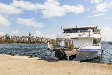 istanbul,türkiye-08 Eylül 2019.istanbul,eski şehir genel şehir manzaralı Asya ve Avrupa kıtasının ortasında rüya şehir