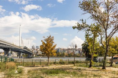 istanbul,türkiye-08 Eylül 2019.istanbul,eski şehir genel şehir manzaralı Asya ve Avrupa kıtasının ortasında rüya şehir