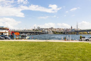 istanbul,türkiye-08 Eylül 2019.istanbul,eski şehir genel şehir manzaralı Asya ve Avrupa kıtasının ortasında rüya şehir