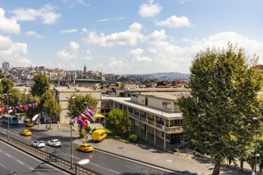 istanbul,türkiye-08 Eylül 2019.istanbul,eski şehir genel şehir manzaralı Asya ve Avrupa kıtasının ortasında rüya şehir