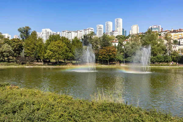 Bahcesehir Istanbul Turkiet September 2019 Allmän Utsikt Från Bahcesehir Pond — Stockfoto