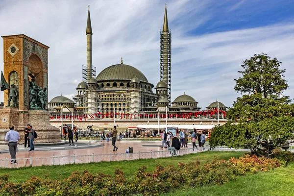 Taksim Istanbul Dinde Octobre 2019 Vue Place Taksim Célèbre Place — Photo