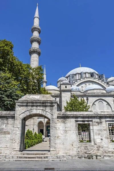 Istanbul Pavo Agosto 2019 Vista General Histórica Mezquita Sleymaniye Construida — Foto de Stock