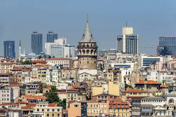 Istanbul Krůtí Srpen 2019 Výhled Město Istanbul Zahrady Mešity Suleymaniye — Stock fotografie