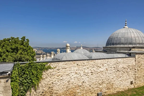 Istanbul Turkey August 2019 Cityscape Istanbul View Suleymaniye Mosque Garden — Stock Photo, Image