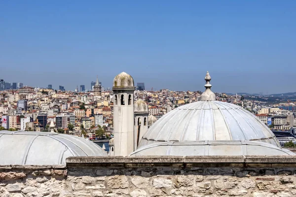 Istanbul Turkey August 2019 Cityscape Istanbul View Suleymaniye Mosque Garden — Stock Photo, Image