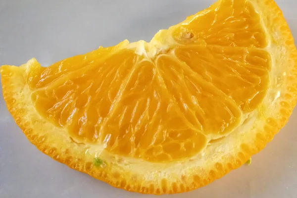 Primo Piano Pronto Mangiare Frutta Arancia Affettata — Foto Stock